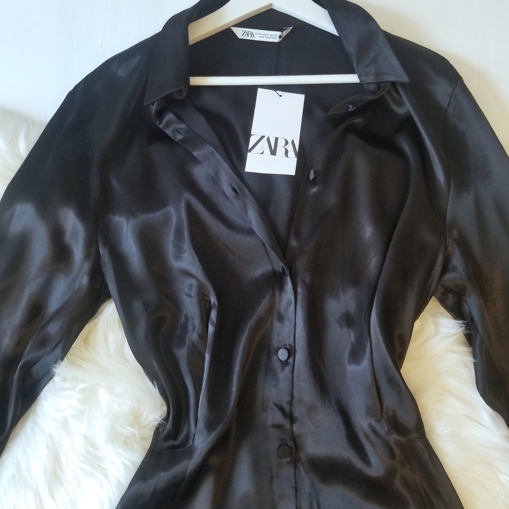 》》 Sold | Zara Satin Effect Dress - Picture 7 of 16